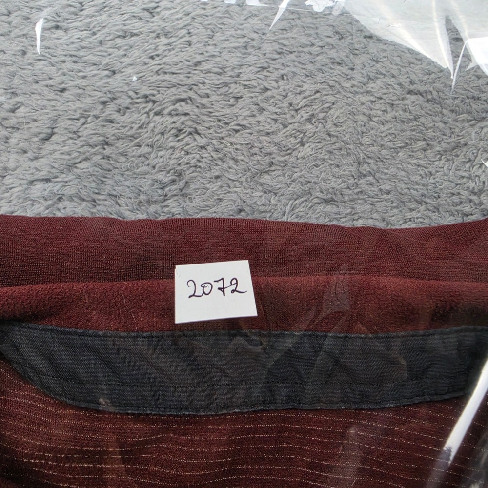 Lululemon Evolution Polo Shirt Mens M Burgundy Heathered Short Sleeve Athletic - Picture 10 of 10